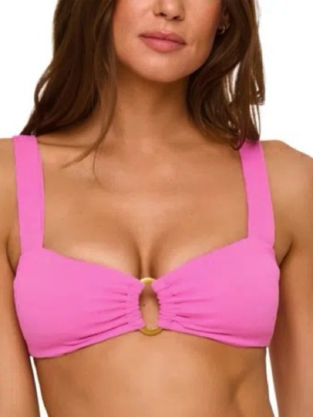 NWT l*space Bubblegum Pink Ring-Front Willow Bikini Top